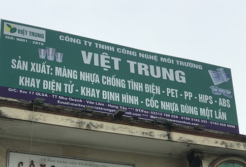  - Nhựa Việt Trung - Công Ty TNHH Công Nghệ Môi Trường Việt Trung
